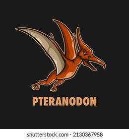 El steampunk del diseño del logo de pteranodon esport de la ilustración