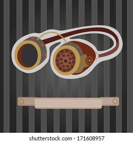 Steampunk, retro glasses