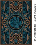 Steampunk Retro Vector Poster Design E