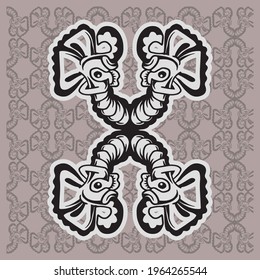 steampunk robotic sticker style hand draw ornament for background and fabric pattern