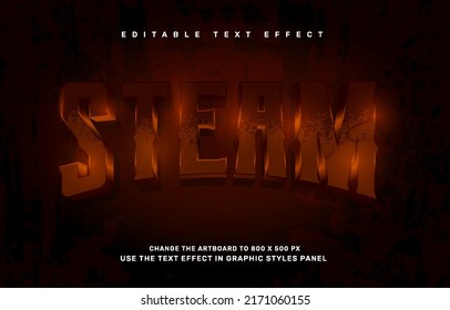 Steampunk Rusty Editable Text Effect Template