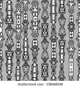 Steampunk seamless vector pattern