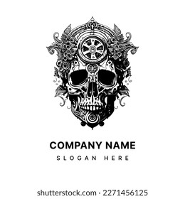 Steampunk Skull Logo combines the edginess of a classic skull design with the intricate details of steampunk fashion. The result is striking and captivating image that embodies the creative and rebel