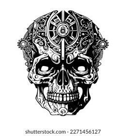 Steampunk Skull Logo combines the edginess of a classic skull design with the intricate details of steampunk fashion. The result is striking and captivating image that embodies the creative and rebel