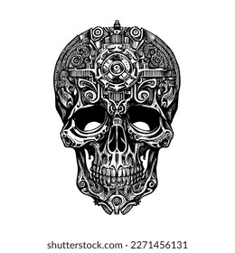 Steampunk Skull Logo combines the edginess of a classic skull design with the intricate details of steampunk fashion. The result is striking and captivating image that embodies the creative and rebel