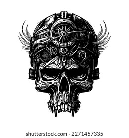 Steampunk Skull Logo combines the edginess of a classic skull design with the intricate details of steampunk fashion. The result is striking and captivating image that embodies the creative and rebel