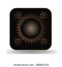 Steampunk style photo icon
