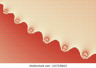 Steampunk theme halftone vector background design with copy space