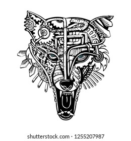 Steampunk Wolf Mechanical Wolf Animal Drawings Stock Vector (Royalty ...