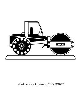 steamroller construction heavy machinery icon image 