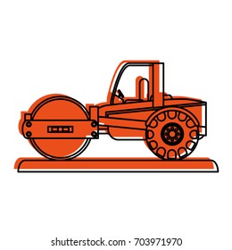 steamroller construction heavy machinery icon image 