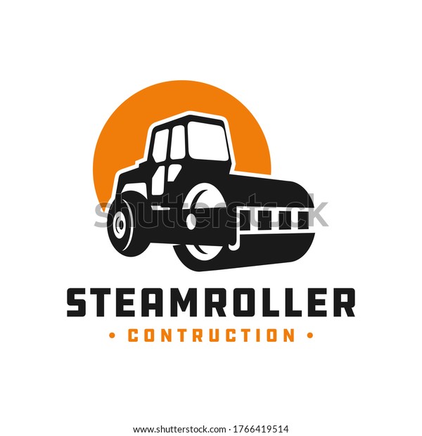 steamroller construction\
tool logo design