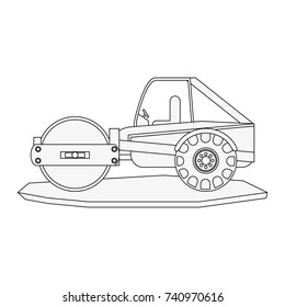 steamroller heavy machinery construction icon image 