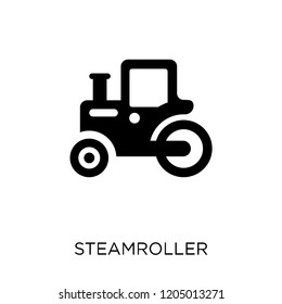 Steamroller icon. Steamroller symbol design from Construction collection. Simple element vector illustration on white background.