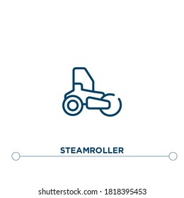 icono vectorial de contorno de roscador de vapor. ilustración de elemento simple. icono de contorno de rodillos de vapor a partir del concepto de construcción editable. se puede usar para web y móvil
