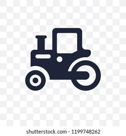 Steamroller transparent icon. Steamroller symbol design from Construction collection. Simple element vector illustration on transparent background.