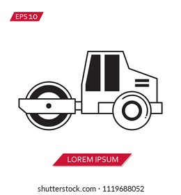 steamroller vector icon symbol