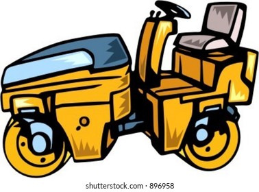 Steamroller.Vector illustration