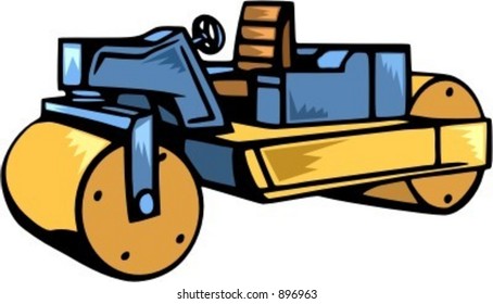 Steamroller.Vector illustration