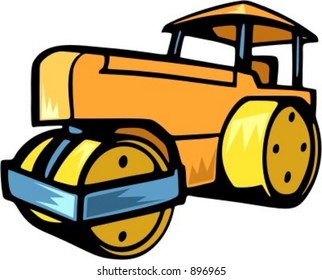 Steamroller.Vector illustration