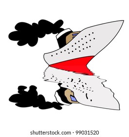 dibujo de vapor sobre fondo blanco, ilustración vectorial