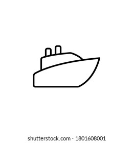 Einfache Dünnzeilige Dampfschifffahrt, Vektorgrafik