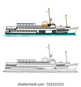 steamship vector. istanbul
