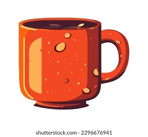 Steamy coffee mug warms up icon isolated