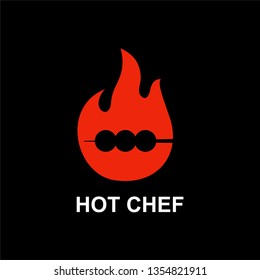 Steamy hot food icon. Logo template. Vector illustration.