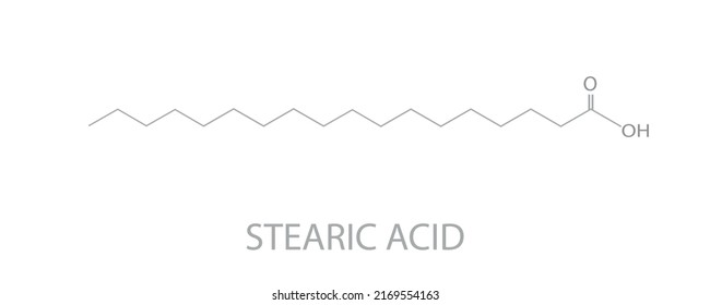 Stearinsäure, molekulare, 3D-chemische Formel.