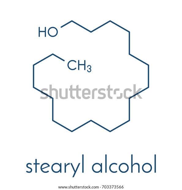 Stearyl Alcohol Molecule Constituent Cetostearyl Alcohol 库存矢量图 免版税 703373566