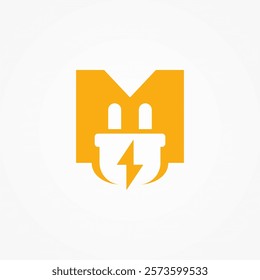 Stecker with letter m combination logo design