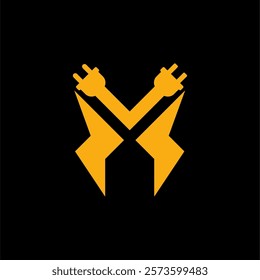 Stecker and thunder logo design