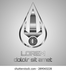 steel abstract logo design