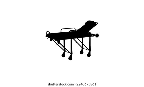 Steel Ambulance Stretcher Hospital Bed Gurney