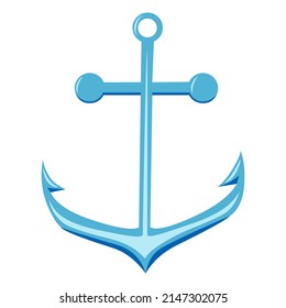 Steel Anchor For Boat Vector Isolated Illustration. Sailing Icon. Ship Element. Prevent The Craft From Drifting.