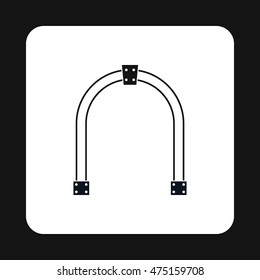 Steel arch icon in simple style isolated on white background. Construction symbol