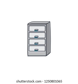 Steel archive case clip art template. Business and finance concept icon. Vector illustration design eps10