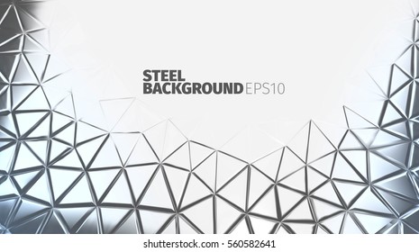 Steel background. Iron surface. Strong metallic banner