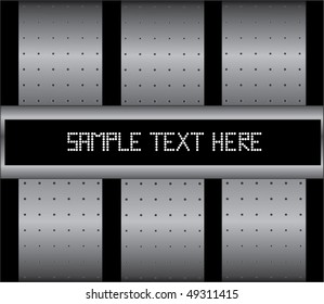 steel background with text