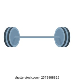 Steel barbell is laying down, showing a healthy lifestyle and fitness concept