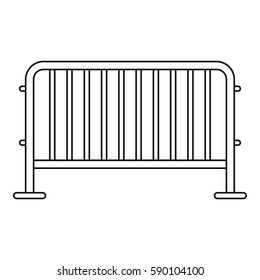 Steel barrier icon. Outline illustration of steel barrier vector icon for web