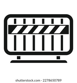 Steel barrier icon simple vector. Sign crossing. Danger protection