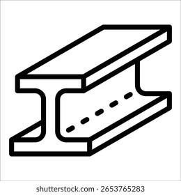 Steel Beam Icon Element For Design