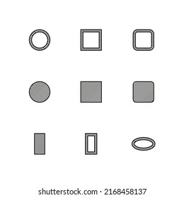 Rayo de acero, tubería y sección de esquina aislados sobre fondo blanco. Estilo plano, ilustración vectorial.