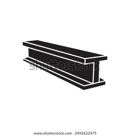 Steel beam vector icon. simple flat black trendy style illustration on white background..eps