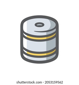 Steel Beer Keg Vector Icon Cartoon Illustration