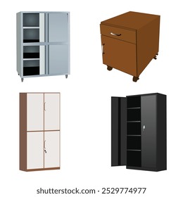 Steel Cabinet storage cabinet for office and store illustration Vol 02
