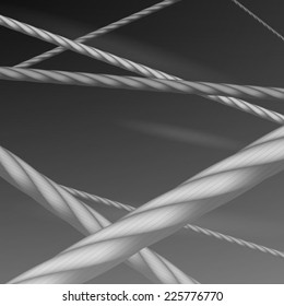 Steel cables. Vector background