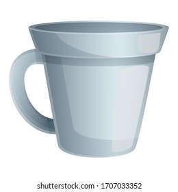 Steel camping jug icon. Cartoon of steel camping jug vector icon for web design isolated on white background